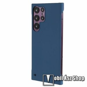 Műanyag védő tok / hátlap - SÖTÉTKÉK - gumírozott felület, keret nélküli kialakítás - SAMSUNG Galaxy S24 Ultra 5G (SM-S928) kép