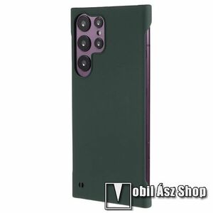 Műanyag védő tok / hátlap - SÖTÉTZÖLD - gumírozott felület, keret nélküli kialakítás - SAMSUNG Galaxy S24 Ultra 5G (SM-S928) kép