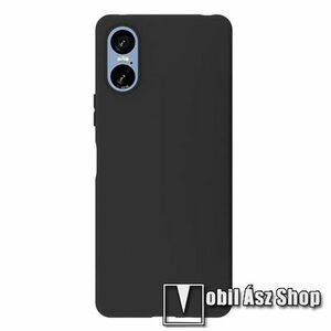 Szilikon védő tok / hátlap - MATT - FEKETE - SONY Xperia 5 VI kép