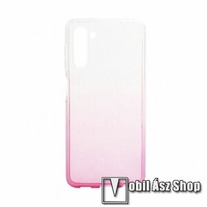 Szilikon védő tok / hátlap - csillogó, színátmenetes - RÓZSASZÍN OMBRE MINTÁS - SAMSUNG Galaxy A55 5G (SM-A556) kép