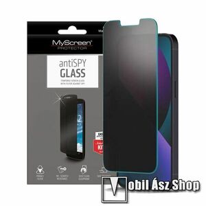 MYSCREEN ANTISPY GLASS EDGE előlap védő karcálló edzett üveg - ÁTLÁTSZÓ - 1db, 9H, betekintés védelem - APPLE iPhone 13 Pro Max - MD5816TGPR - GYÁRI kép