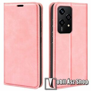 SLIM WALLET notesz / mappa tok - RÓZSASZÍN - oldalra nyíló, asztali tartó funkciós, bankkártyatartó zsebek, szilikon belsővel, mágneses záródás - HUAWEI Honor 200 Lite kép