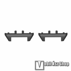 Okosóra fém csatlakozó adapter - 2db / 1pár - FEKETE - bármilyen 12mm-es teleszkópos szíjjal használható - SAMSUNG Galaxy Fit 3 (SM-R390) kép
