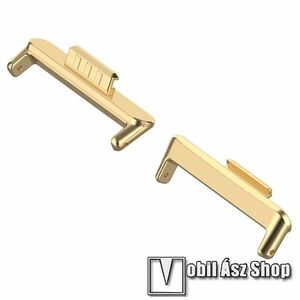 Okosóra fém csatlakozó adapter - 2db / 1pár - ARANY - bármilyen 20mm-es teleszkópos szíjjal használható - HUAWEI Watch Fit 3 kép