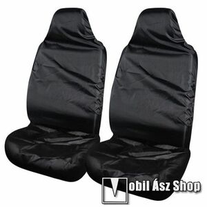 UNIVERZÁLIS autó ülésvédő borítás / huzat - 1 szett / 2db, könnyen felrögzíthető, mosható, első ülésekre, vízálló, 138 x 56cm - FEKETE kép