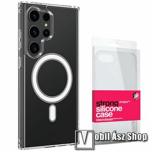 Xpro MagSafe szilikon védő tok / polikarbonát hátlap - ÁTLÁTSZÓ - MagSafe támogatás, erősített sarkok, ERŐS VÉDELEM! - SAMSUNG Galaxy S24 Ultra 5G (SM-S928) - GYÁRI kép