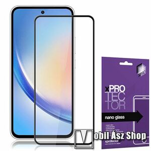Xpro Flexible 9H Nano Glass rugalmas edzett üveg - FEKETE - 0, 15 mm vékony, A teljes felületén tapad! - A TELJES KIJELZŐT VÉDI! - SAMSUNG Galaxy A35 5G (SM-A356) / A55 5G (SM-A556) - GYÁRI kép