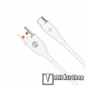Forever adatátvitel adatkábel és töltő - Type-C / USB csatlakozás, 1m hosszú, törésgátló, 66W, 6A, gyorstöltés támogatás, 480Mbps adatátviteli sebesség - FEHÉR - GYÁRI kép