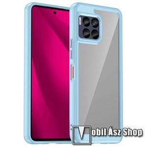 OTT! TRANSPARENT műanyag védő tok / átlátszó hátlap - ÁTLÁTSZÓ / KÉK - szilikon szegély, erősített sarkok - ERŐS VÉDELEM! - Telekom T Phone 2 Pro 5G (REVVL 7 Pro) kép