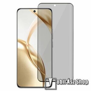 Privacy Anti-Peep előlap védő karcálló edzett üveg - FEKETE - 9H, betekintés elleni védelemmel - A TELJES KIJELZŐT VÉDI! - HUAWEI Honor 200 kép