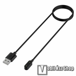 Samsung Galaxy Fit 3, Huawei Band 10, 9, 8, 7, 6, 6 Pro, Childrens Watch 4X, Watch 4 Pro, Honor Band 9, 8, 7, Watch Fit, Fit 2, Oppo Band 2, Okosóra mágneses USB töltő, 1m, Fekete kép