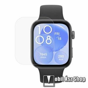 Huawei Watch Fit 3, TPU okosóra képernyővédő fólia, 1db, Clear, törlőkendővel kép