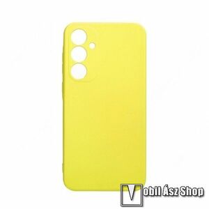 PJ KOL szilikon védő tok / hátlap - SÁRGA - matt, kamerasziget védelem, 2mm vastag - SAMSUNG Galaxy A55 5G (SM-A556) kép