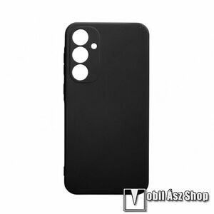 PJ KOL szilikon védő tok / hátlap - FEKETE - matt, kamerasziget védelem, 2mm vastag - SAMSUNG Galaxy A34 5G (SM-A346B/DS) kép