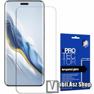 Xpro előlap védő karcálló edzett üveg - 0, 33 mm vékony, 9H, Arc Edge, A képernyő sík részét védi - HUAWEI Honor Magic6 Pro / Magic6 Ultimate - GYÁRI kép