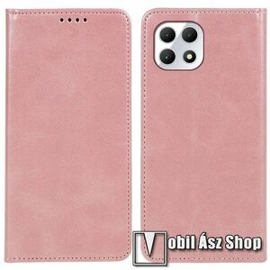 SLIM notesz tok / flip tok - ROSE GOLD - PU bőr, asztali tartó funkciós, rejtett mágneses záródás, bankkártyatartó zseb, oldalra nyíló, szilikon belső - TELEKOM T Phone 2 5G (REVVL 7) kép