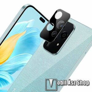 IMAK kamera lencsevédő üvegfólia - 1db, 9H, Arc Edges - FEKETE - HUAWEI Honor 200 Lite - GYÁRI kép