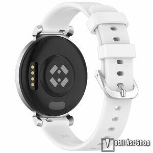 Okosóra szíj - FEHÉR - szilikon, állítható méret, 14mm széles - GARMIN Lily 2 / 2 Classic kép
