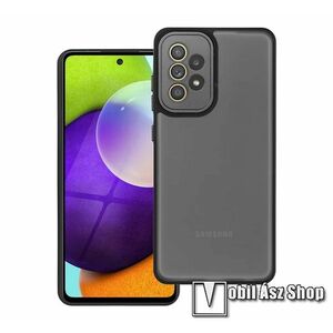 OTT! TRANSPARENT CAMSHIELD műanyag védő tok / áttetsző hátlap - FEKETE - szilikon szegély, kameravédelem - SAMSUNG Galaxy A52 5G (SM-A526F) / A52 4G (SM-A525F) / A52s 5G (SM-A528B / SM-A528B/DS) kép