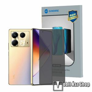 SUNSHINE Hydrogel TPU képernyővédő fólia - Anti-Peep, Betekintés elleni védelemmel! - 1db - Infinix Note 40 4G / Note 40 Pro 4G - GYÁRI kép