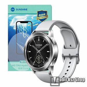 Xiaomi Watch S3, Sunshine Hydrogel TPU okosóra képernyővédő fólia, Ultra Clear, Önregeneráló!, 1db kép