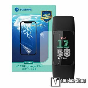 Fitbit Charge 6, Sunshine Hydrogel TPU okosóra képernyővédő fólia, Ultra Clear, Önregeneráló!, 1db kép