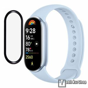 Okosóra Flexible Nano Glass okosóra flexibilis üvegfólia - 1db - 3D Curved, A teljes kijelzőt védi! - FEKETE - Xiaomi Smart Band 9 / 9 NFC kép