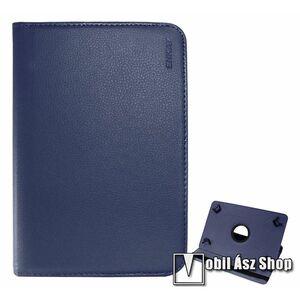 ENAKY HAT PRINCE UNIVERZÁLIS notesz / mappa tok - álló, oldalra nyíló, asztali tartó funkcióval, 360°-ban elforgatható, gumis kampós rögzítő, gumis záródás - SÖTÉTKÉK - 9-10"-os készülékekhez - GYÁRI kép