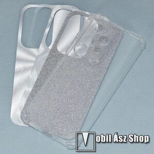 OTT! PAPER SHOCK szilikon védő tok / hátlap - ÁTLÁTSZÓ - 4db kivehető cserélhető csillámos réteg, kameravédelemmel, erősített sarkok, ERŐS VÉDELEM! - HUAWEI Honor 200 Lite kép