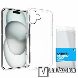 Xpro szilikon védő tok / hátlap - ULTRAVÉKONY! 0.33mm - ÁTLÁTSZÓ - APPLE iPhone 16 Plus - GYÁRI kép