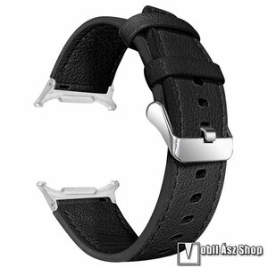 Samsung Galaxy Watch Ultra, Okosóra szíj, Valódi bőr, Csatos, Fekete kép