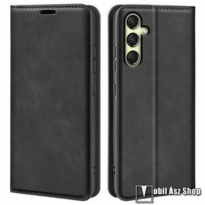 Samsung Galaxy A16 5G, A16 4G, Slim notesz, flip telefontok, Oldalra nyíló, PU bőr, Asztali tartó, Mágneses záródás, Bankkártyatartó zseb, Szilikon belső kép