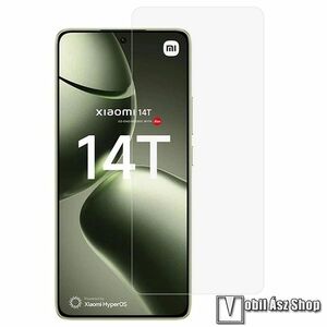 Előlap védő karcálló edzett üveg - 0, 3 mm vékony, 9H, Arc Edge, A képernyő sík részét védi - Xiaomi 14T / 14T Pro kép