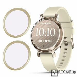 Garmin Lily 2, 2 Classic, Okosóra Flexible Nano Glass rugalmas edzett üveg, Üvegfólia, Arany, 2db, 3D Curved, PMMA, A teljes kijelzőt védi kép