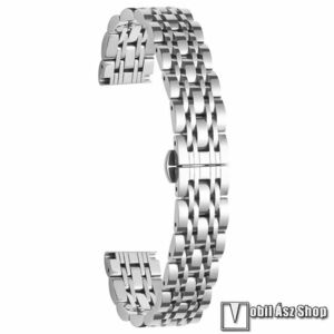 Garmin Lily 2, 2 Classic, Fém okosóra szíj, Rozsdamentes acél, Csatos, 14mm széles, 165mm hosszú, Ezüst kép