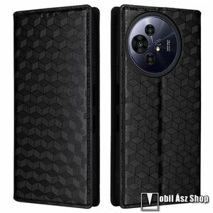 TCL 50 Pro NxtPaper 5G, 50 NxtPaper 5G, Telefontok, Notesz, Asztali tartó, Oldalra nyíló, Bankkártyatartó, 3D rombusz minta, Fekete kép