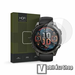 Garmin fenix® 8 47mm, HOFI Glass Pro+ okosóra előlap védő karcálló edzett üveg, 2db, 0.3mm, 9H, A képernyő sík részét védi, Átlátszó kép