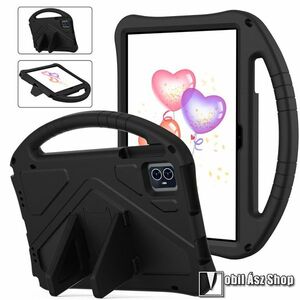 Teclast M50 HD 10.1, 50 Pro 10.1 (2023), Blackview Tab 80, Shockproof EVA habszivacs védőtok, Kitámasztható, Hordozó fül, Fekete kép