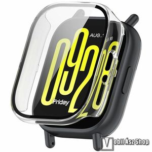 Xiaomi Redmi Watch 5 Active, Okosóra műanyag védőtok, Keret, 9H edzett üvegfólia, Átlátszó kép