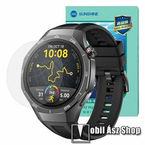 Huawei Watch GT 5 Pro 46mm, Sunshine Hydrogel TPU okosóra képernyővédő fólia, Ultra Clear, Önregeneráló!, 1db kép