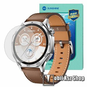 Huawei Watch GT 5 46mm, Sunshine Hydrogel TPU okosóra képernyővédő fólia, Ultra Clear, Önregeneráló!, 1db kép