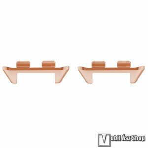 Huawei Honor Band 9, Okosóra fém csatlakozó adapter, 2db / 1pár, Bármilyen 12mm-es teleszkópos szíjjal használható, Rose gold kép