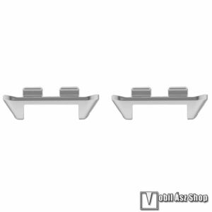 Huawei Honor Band 9, Okosóra fém csatlakozó adapter, 2db / 1pár, Bármilyen 12mm-es teleszkópos szíjjal használható, Ezüst kép