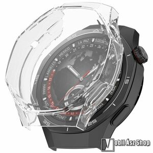 Huawei Watch GT 5 Pro 46mm, Okosóra szilikontok, Szilikon előlapvédő is, Átlátszó kép