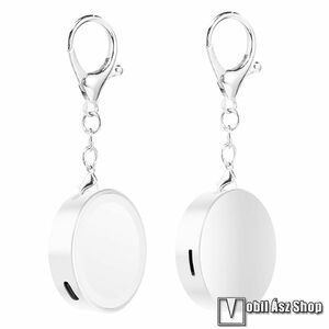 Hordozható mini okosóra töltő, Mágneses, 5W, Type-C és Lightning port, kulcstartóra rögzíthető, Csúszásgátló, 30 x 30 x 8mm, Apple Watch Series 1 / 2 / 3 / 4 / 5 / 6 / 7 / 8 / 9 / 10 / SE / Ultra kép