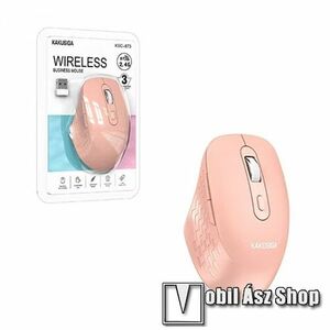 KAKUSIGA QIYUE vezetéknélküli egér, 2.4Ghz Wireless + Bluetooth csatlakozás, 1200/1600/2400 DPI, 6 gombos, Beépített akkumulátor, Type-C töltőaljzat, Rózsaszín kép