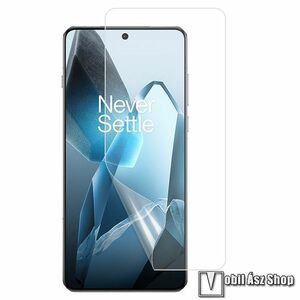 OnePlus 13, Képernyővédő fólia, Ultra Clear, 1db, PET, Törlőkendővel, Képernyő sík részét védi, Átlátszó kép