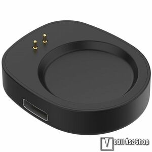 Xiaomi Amazfit T-Rex 3, T-Rex 3 Pro, Helio Strap, Balance, Balance 2, Okosóra mágneses töltő, Type-C aljzat, Kábel nélkül, Fekete kép