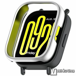 Xiaomi Redmi Watch 5 Lite, Okosóra műanyag védőtok, Keret, Bumper, Ezüst kép