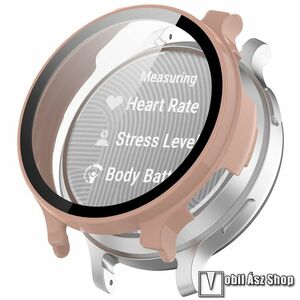 Garmin Lily 2, Okosóra műanyag védőtok, Keret, 9H edzett üvegfólia, Rózsaszín kép